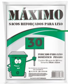 Sacos Reforçados para lixo MÁXIMO 25X10X30L
