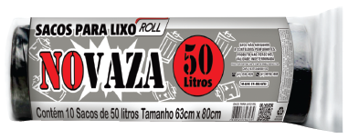 Sacos  para lixo  NOVAZA Roll 25x10x50l