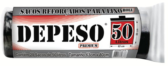 SACO P/LIXO DEPESO Roll 50l 10x1