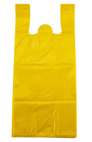 Sacola Virgem Amarela Lisa 38x48x0.26 com 1.000 - sem soldas nas laterais - peso fd 4kg